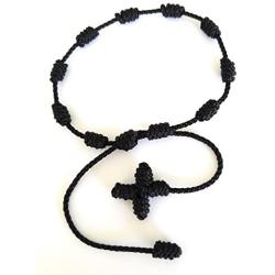 Lucky Charms USA Rosary Bracelet, Pulsera Decenario, Cross Bracelet Knotted with Woven Cross