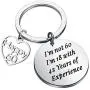 HOLLP Funny Birthday Gift I’m Not 35/50/60 I’m 18 with 17/32/42 Years of Experience Happy 35th 60th Gift Birthday Keychain HOLLP Funny Birthday Gift I’m Not 35/50/60 I’m 18 with 17/32/42 Years of Experience Happy 35th 60th Gift Birthday Keychain