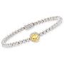 Ross-Simons 1.10 Carat Citrine Beaded Bracelet in Sterling Silver With Magnetic Clasp