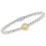 Ross-Simons 1.10 Carat Citrine Beaded Bracelet in Sterling Silver With Magnetic Clasp Ross-Simons 1.10 Carat Citrine Beaded Bracelet in Sterling Silver With Magnetic Clasp