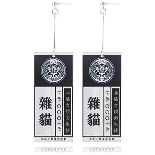 Anime Kakegurui Jabami Yumeko Earring Cosplay Acrylic Ear Studs Earring Costume Prop Earrings Jewelry Gifts Gift for Anime Fans