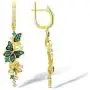 Santuzza Butterfly Drop Earrings 925 Sterling Silver Green Spinel Gold Star Flower Dangle Earring Jewelry For Women Santuzza Butterfly Drop Earrings 925 Sterling Silver Green Spinel Gold Star Flower Dangle Earring Jewelry For Women