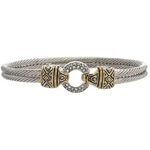 John Medeiros Lovely Antiqua Collection 7'' Pavè CZ Circle Bracelet Cubic Zirconia Made in America John Medeiros Lovely Antiqua Collection 7'' Pavè CZ Circle Bracelet Cubic Zirconia Made in America