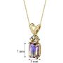 14 Karat Yellow Gold Emerald Cut 1.00 Carats Ametrine Diamond Pendant