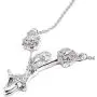 Silver Plated Crystal Cheerleader Charm Necklace Silver Plated Crystal Cheerleader Charm Necklace