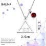 BAUNA Delta Sigma Theta 1913 Necklace Red Rhinestones DST Necklace Jewelry for Sorority Girls