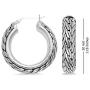 LeCalla Sterling Silver Jewelry Antique Byzantine Inspired Click-Top Hoop Earring for Women
