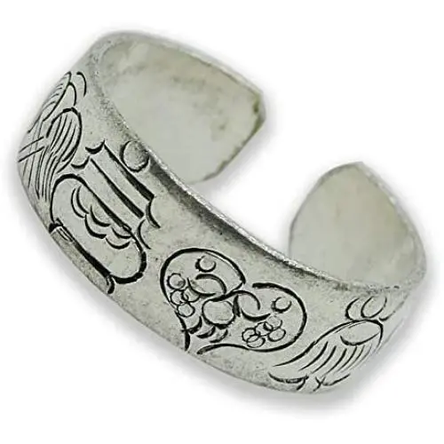 Handmade Tibetan Silver Adjustable Ring from Nepal Handmade Tibetan Silver Adjustable Ring from Nepal