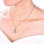 JO WISDOM 925 Sterling Silver Cubic Zirconia Penguin Pendant Necklace,18+2'' Extender