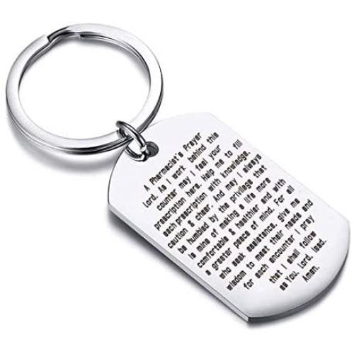 HOLLP Pharmacist Gift A Pharmacist’s Prayer Jewelry Pharmacy Student Gift Pharmacy School Graduation Gift Drug Dealer Keychain