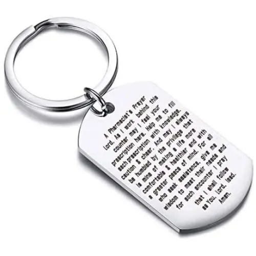 HOLLP Pharmacist Gift A Pharmacist’s Prayer Jewelry Pharmacy Student Gift Pharmacy School Graduation Gift Drug Dealer Keychain
