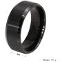 XUANPAI Stainless Steel Engraved Hear O Israel in English & Hebrew Wedding Ring Band,Size 5-13