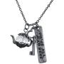 LUX ACCESSORIES Burnish SilverTone were All Mad Here Mad Hatter Pendant Necklace