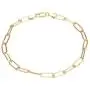 14K Gold Filled Paperclip Chain Anklet for Women and Teen Girls, Oval Chain Link Ankle Bracelet 9 10 11 inches, plus size anklet