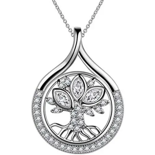 Besilver Tree of Life Drop Necklace Charm for Men 925 Sterling Silver Crystal Family Tree Pendant Necklace Women Guy Unisex Jewelry Grandma Mom Boyfriend Necklace Birthday Anniversary Gift FP0004W Besilver Tree of Life Drop Necklace Charm for Men 925 Sterling Silver Crystal Family Tree Pendant Necklace Women Guy Unisex Jewelry Grandma Mom Boyfriend Necklace Birthday Anniversary Gift FP0004W