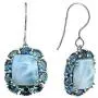 YoTreasure 13.39 Cts. Larimar London Blue Topaz 925 Sterling Silver Earrings