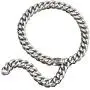 Hip Hop Mens Choker Stainless Steel Miami Chain Curb Cuban Link Rapper Necklace Jewelry with Tail Hip Hop Mens Choker Stainless Steel Miami Chain Curb Cuban Link Rapper Necklace Jewelry with Tail