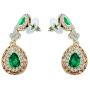 Hslsmxy Women Necklace Studs Earrings Set Colored Crystal Rhinestone Setting Golden Plated Alloy 17.70 Inch Choker Clavicle Short Necklace Drop Dangle Earrings Kit for Girls Birthday Party