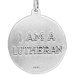 TrueFaithJewelry Sterling Silver Engraved Luthers Rose Lutheran Medal Pendant, 3/4 Inch