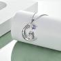 AOBOCO Inspirational Jewelry Gifts Sterling Silver Girls Animals On the Moon Pendant Neklcaces