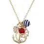 LUX ACCESSORIES Gold Tone Nautical Cluster Anchor Ship Wheel Charm Necklace LUX ACCESSORIES Gold Tone Nautical Cluster Anchor Ship Wheel Charm Necklace