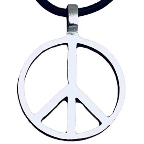 Trilogy Jewelry Pewter Classic Peace Sign Love Hippie Pendant on Leather Necklace Trilogy Jewelry Pewter Classic Peace Sign Love Hippie Pendant on Leather Necklace