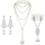 Hicarer 1920s Faux Pearl Necklace Long Flapper Bead Necklace Art Deco Pearl Earrings and 1920s Bracelet Ring Set for Women Hicarer 1920s Faux Pearl Necklace Long Flapper Bead Necklace Art Deco Pearl Earrings and 1920s Bracelet Ring Set for Women