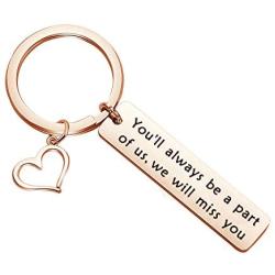 HOLLP Going Away Gift Key Chain Retirement Jewelry Coworker Gift Youll Always Be A Part of Us We Will Miss You Coworker Leaving Gifts