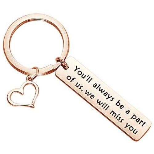 HOLLP Going Away Gift Key Chain Retirement Jewelry Coworker Gift Youll Always Be A Part of Us We Will Miss You Coworker Leaving Gifts