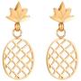 SKQIR Pineapple Necklace,Womens Tiny Handmade Stainless Steel Pineapple Jewelry Sets(Earrings+Bracelets+Necklaces Jewelry Set)