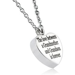 Glimkis Cremation Urn Jewelry Memorial Ash Keepsake Heart Necklace