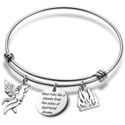 Phoenix Bracelet for Woman Rise from the Ashes Bracelet Rebirth Jewelry Inspirational Phoenix Jewelry Phoenix Bird Jewelry（BR-Hope rises）