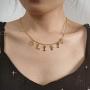 YSAHan Customized Name Necklace Handmade Personalized 18K Gold Plated Choker Nameplate Jewelry for Women Girls