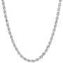 NYC Sterling Unisex Sterling Silver 4MM Diamond-Cut Rope Chain Necklace