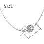 S925 Sterling Silver Jewelry Sideways Camellia Flower Choker Necklace 14+4'' S925 Sterling Silver Jewelry Sideways Camellia Flower Choker Necklace 14+4''