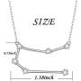 925 Sterling Silver CZ Astrology 12 Constellation Horoscope Sign Astrology Zodiac Star Necklace Birthday Gifts for Women Girls,18-20 inch