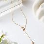 Chargances Bohemia Women Gold Y Lariat Necklace Moon and Star Necklace Gold Long Choker Necklace Fashion Crescent Moon Star Jewelry for Weeding Prom Party Delicate Necklace Jewelry for Women and Girls