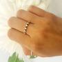 Dazzlingrock Collection 14K Gold Round Blue Sapphire and White Diamond Ladies Bridal Wedding Band
