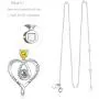 Sterling Silver I Love You Necklace 100 Languages Emerald Ruby Peridot Blue Sapphire Citrine Blue Opal Necklace for Her Birthday Gifts Sterling Silver I Love You Necklace 100 Languages Emerald Ruby Peridot Blue Sapphire Citrine Blue Opal Necklace for Her Birthday Gifts