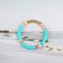 The Woos 10Pcs Colorful Polymer Clay Bracelets Handmade Rainbow Disc Bead Elastic Rope Stretch Bracelets Boho Beaded Bracelet Set Summer Beach Surf Stackable Jewelry for Women Girl