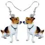 NEWEI Drop Acrylic Jack Russell Sweet Dog Earrings Fashion Animal Jewelry For Gift Girl Women Charms