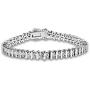 SKLY 14K Gold Plated White Gold Plated White Black Cubic Zirconia Classic Tennis Bracelet for Women Men Wedding Jewelry
