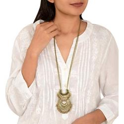 Zephyrr Fashion Turkish Style Beaded Pendant Long Necklace for Women Boho Gypsy Statement Jewelry JAN-690