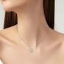 TRISHULA Moon Necklace with Opal Star Light,Infinite Love Y-Necklace,Moon Cat Necklace 925 Sterling Silver Forever Love Sparkling Crescent Jewelry Gift for Women Girls,Teen