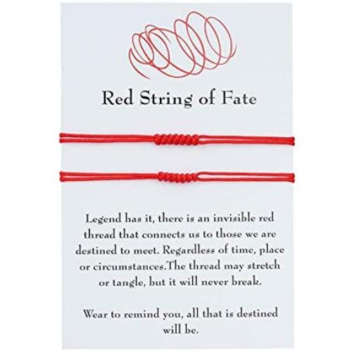 7 Knot Red String of Fate Bracelets Handmade Red Rope Long Distance Matching Bracelet Good Luck Protection Couples Bracelets for Women Girl Friendship Jewelry