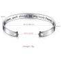 Unomor Bracelets for Women Mom Inspirational Gifts Cuff Bracelet Bangle Personalized Jewelry Birthday Gift for Her Stainless Steel Engraved with Gift Box