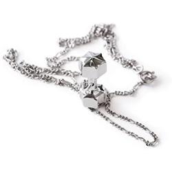 Fit Selection Star Dumbbell Necklace Sterling Silver Fitness Jewelry Barbell Charm Gym Pendant