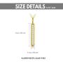 14K Solid Gold Bar Necklace for Women, 0.15 Carat (ctw) Natural Diamond Gold Tiny Stick Bar Pendant Necklace Jewelry for Her, Girls 16''-18'' (F, SI2-I1)