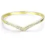 HAFEEZ CENTER 14k Gold V Shape Curved Chevron Moissanite Wedding Band Ring HAFEEZ CENTER 14k Gold V Shape Curved Chevron Moissanite Wedding Band Ring