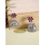Crunchy Fashion Bollywood Style Traditional Indian Oxidised Silver Jewelry Jhumki Jhumka Earrings for Women/Girls